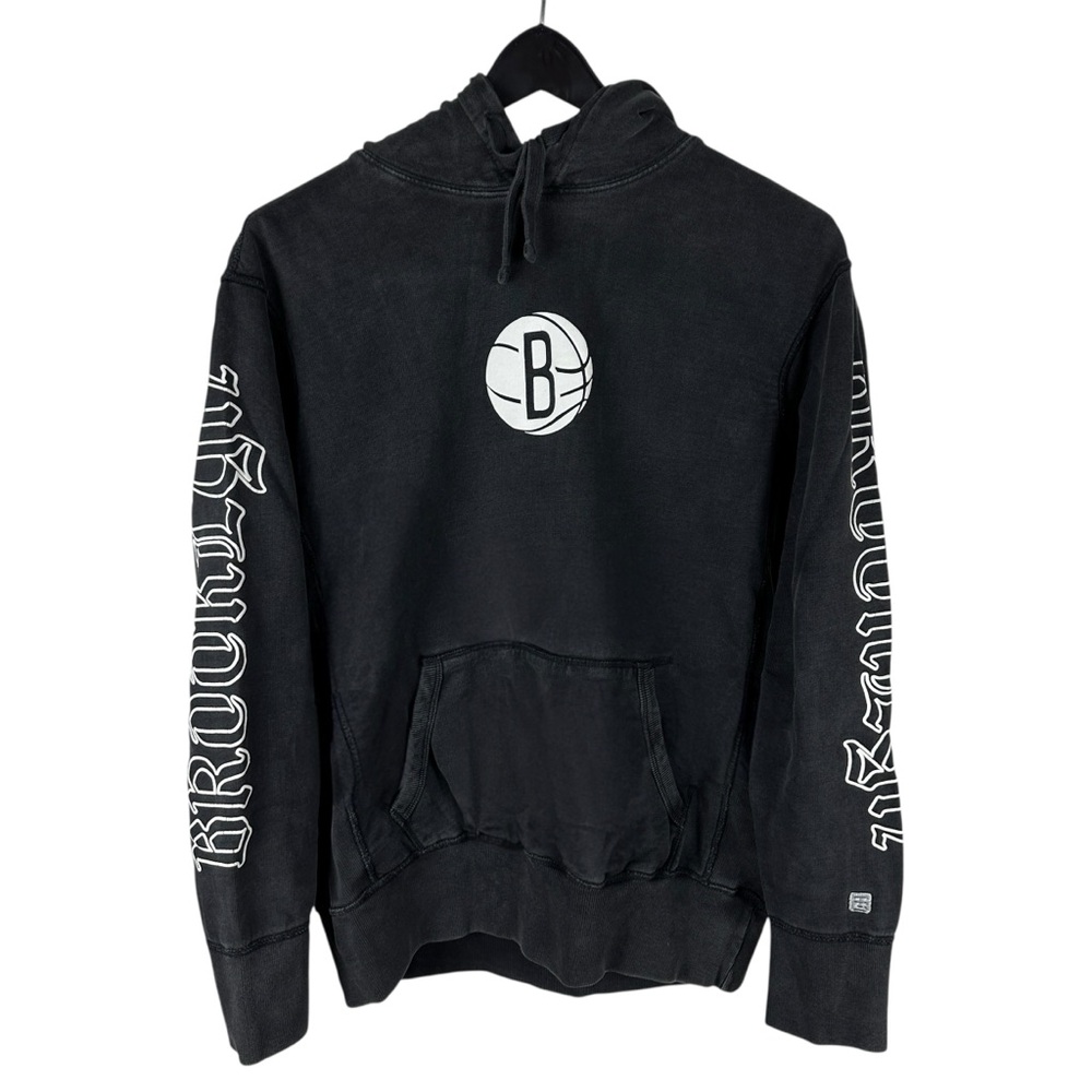 Mens Y2K Tailgate Brooklyn Nets Stone Wash NBA Basketball Hoodie Size XS